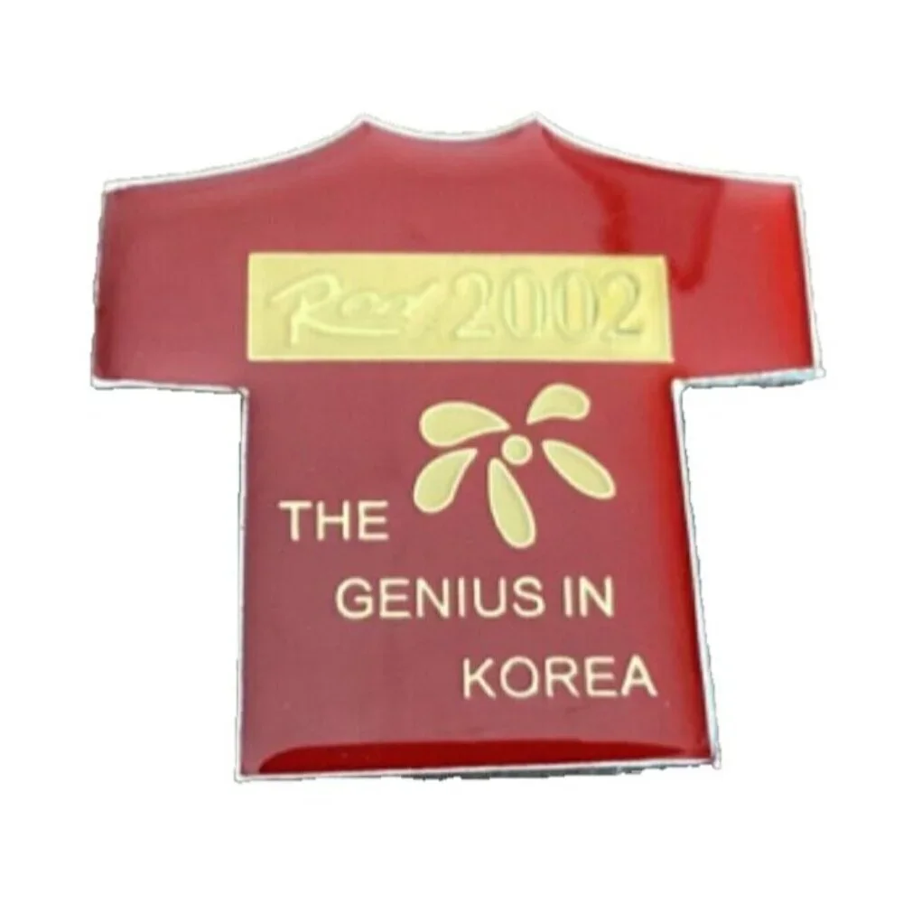 2002 Red Shirt The Genius In Korea Pin Large Heavy